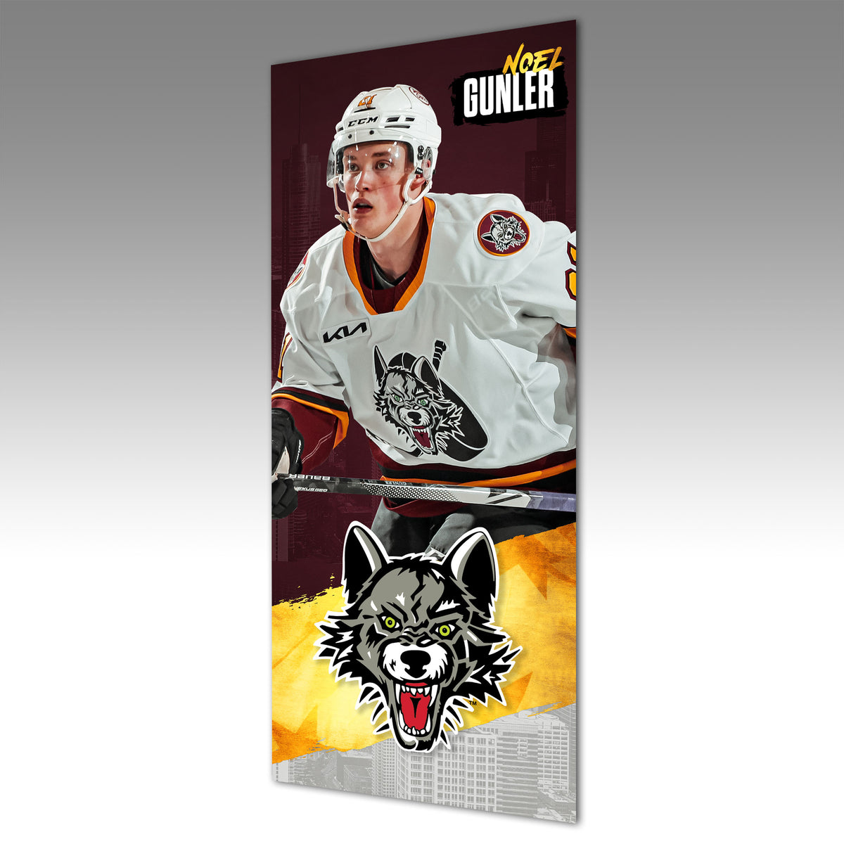 Chicago Wolves CCM Authentic Quicklite White Jersey 58 / No