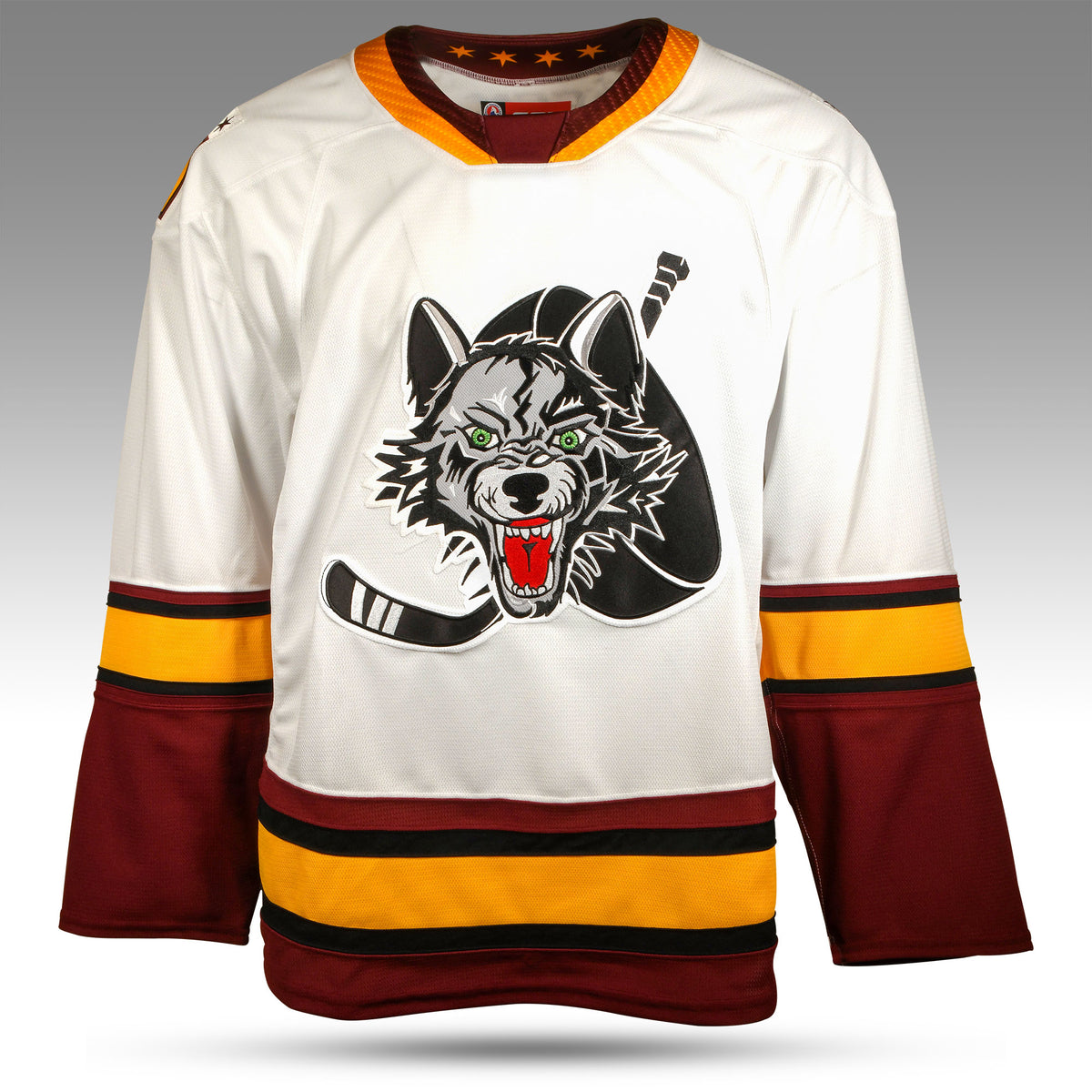 Chicago Wolves 2023-24 CCM Authentic Quicklite White Jersey 60 / No