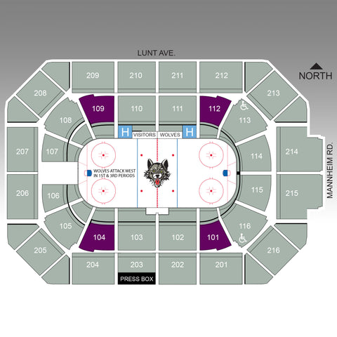 Wolves Seating Chart Tickets – Chicago Wolves Store