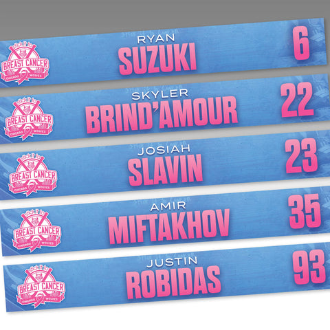 Breast Cancer Awareness Locker Room Nameplates