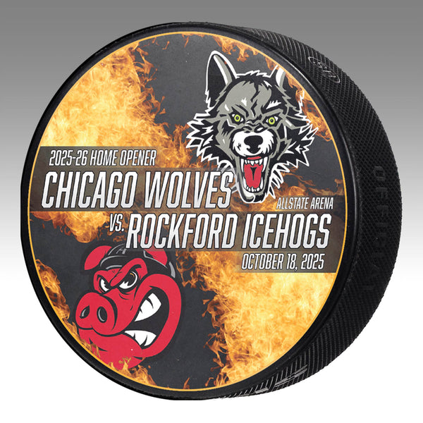 2025-26 Opening Night Puck – Chicago Wolves Store