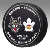 2025-26 Game-Issued Warm-Up Pucks