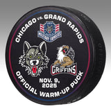 2025-26 Game-Issued Warm-Up Pucks