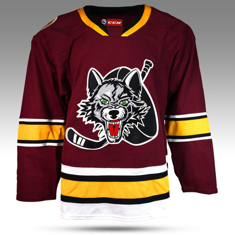 Chicago Wolves CCM Replica Quicklite Black Alternate Jersey 4XL (+$15) / Yes - Approx. 12 Weeks (+$75)