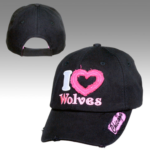 I Heart Wolves Black Hat