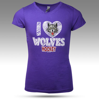 Girls Purple Heart Tee