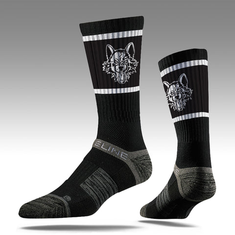 Strideline Black Crew Socks