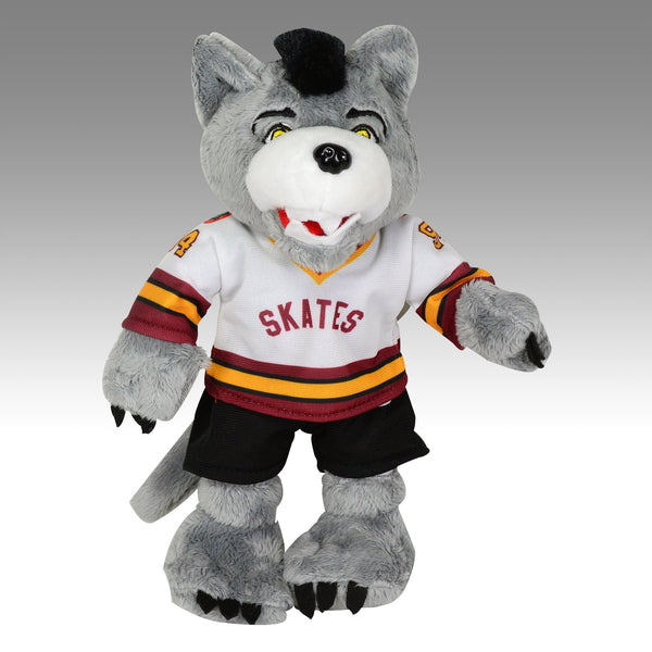 Chicago Wolves Skates Plush 8” Hockey Mascot Rare Wolf #94 Beanbag